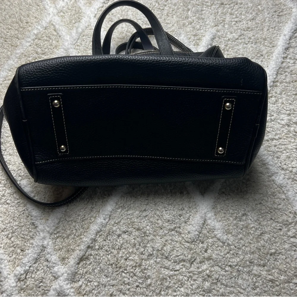 Dooney and Bourke Olivia Leather Satchel Black and Red Shoulder Bag - Picture 5 of 7